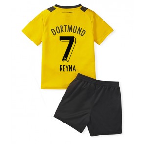 Borussia Dortmund Giovanni Reyna #7 kläder Barn 2022-23 Hemmatröja Kortärmad (+ korta byxor)